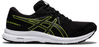 Men's GEL-CONTEND 7 EXTRA WIDE | Black/Hazard Running Shoes |