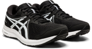 Men\'s 7 | ASICS Black/White Shoes | Running | GEL-CONTEND