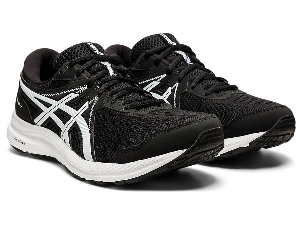 Men's GEL-CONTEND 7 | Black/White | Running Shoes | ASICS
