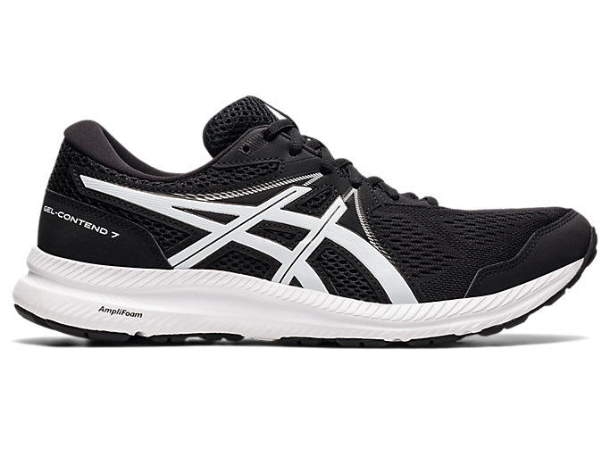 Image 1 of 7 of Men's Black/White GEL-CONTEND™ 7 Chaussures Running Pour Hommes