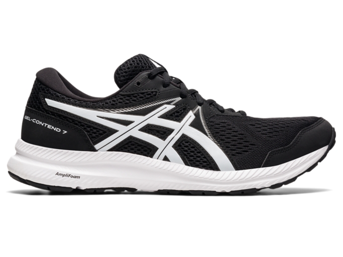 Men\'s GEL-CONTEND | Running | 7 Shoes | ASICS Black/White