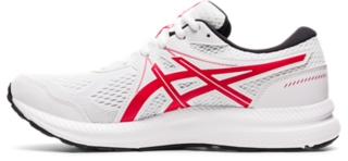 Men's GEL-CONTEND 7, White/Classic Red, Running Shoes