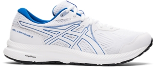 White asics shop mens running shoes