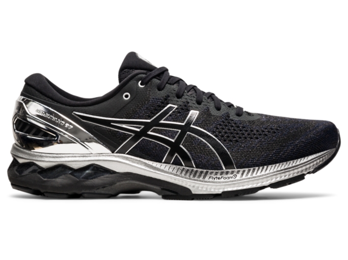 Men's GEl-KAYANO 27 PLATINUM | Black/Pure Silver | Running Shoes | ASICS