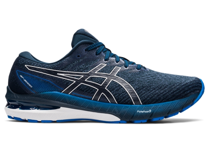 Asics gt 2000 5 men's shoes carbon/silver/island clearance blue