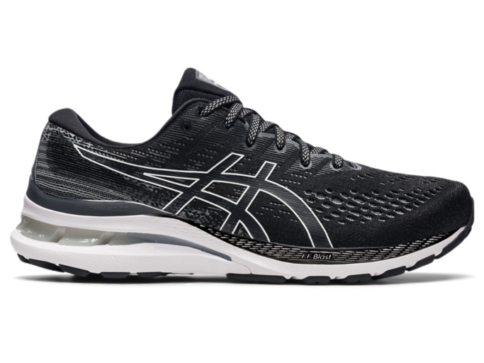 Men s GEL KAYANO 28 Black White Running ASICS Outlet IE