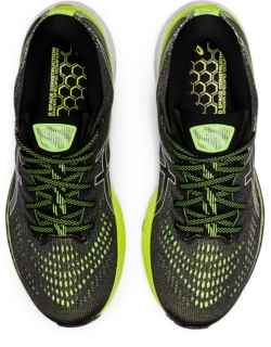 Men's GEL-KAYANO 28 | Black/Hazard Green | Running Shoes | ASICS