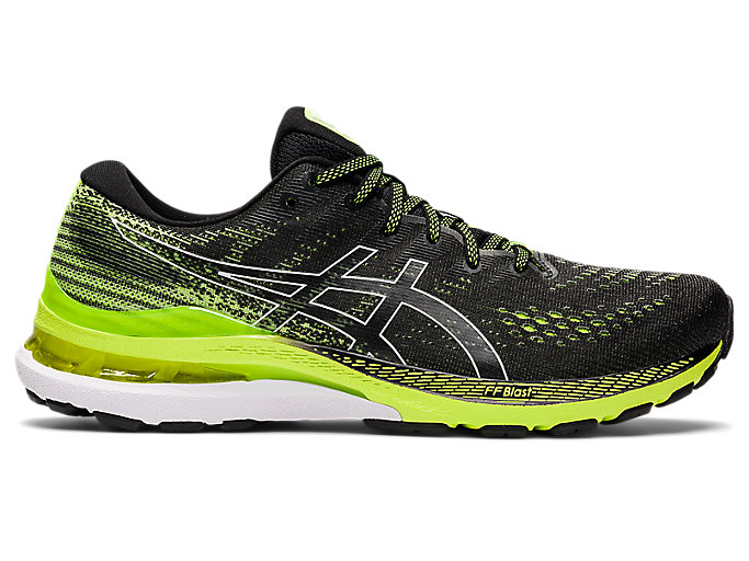 Image 1 of 7 of Homme Black/Hazard Green GEL-KAYANO™ 28 Chaussures Running Pour Hommes