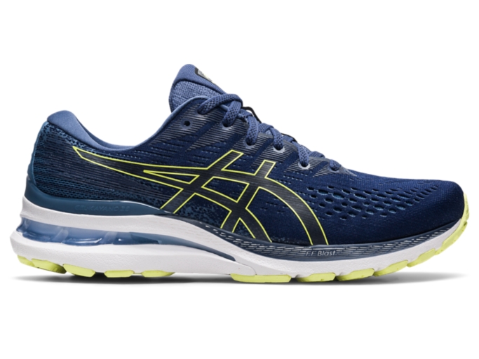 Men's GEL-KAYANO 28 | Thunder Blue/Glow Yellow | Running Shoes | ASICS