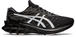 All black asics running 2024 shoes