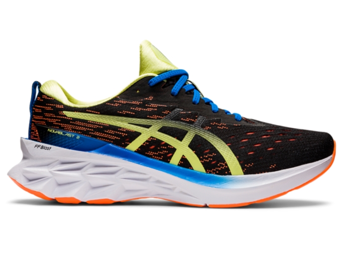 Men's NOVABLAST 2 | Black/Shocking Orange | Running Shoes | ASICS