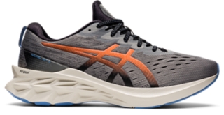 Men's NOVABLAST 2 | Clay Grey/Shocking Orange | Running Shoes | ASICS