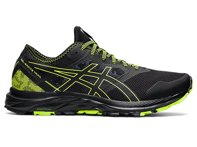Image 1 of 7 of Men's Black/Hazard Green GEL-EXCITE TRAIL Men's Running Shoes & Trainers