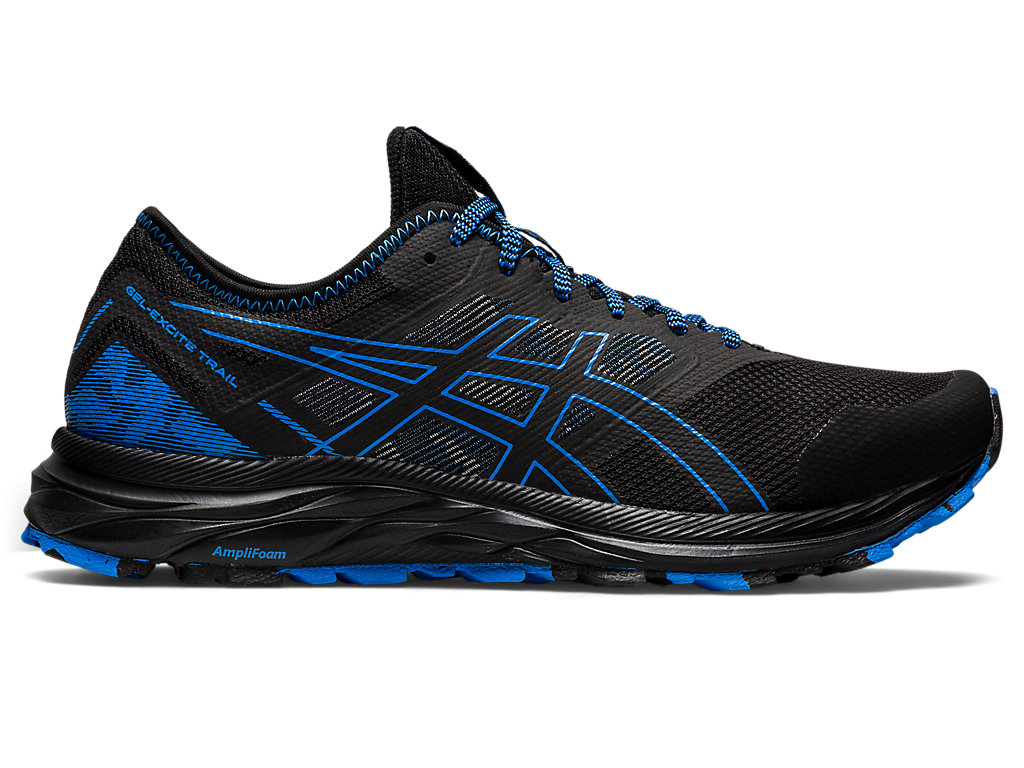 Men's GEL-EXCITE TRAIL | Black/Blue Coast | Running Shoes | ASICS