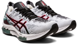 Men's BLAST White/Black Running Shoes ASICS