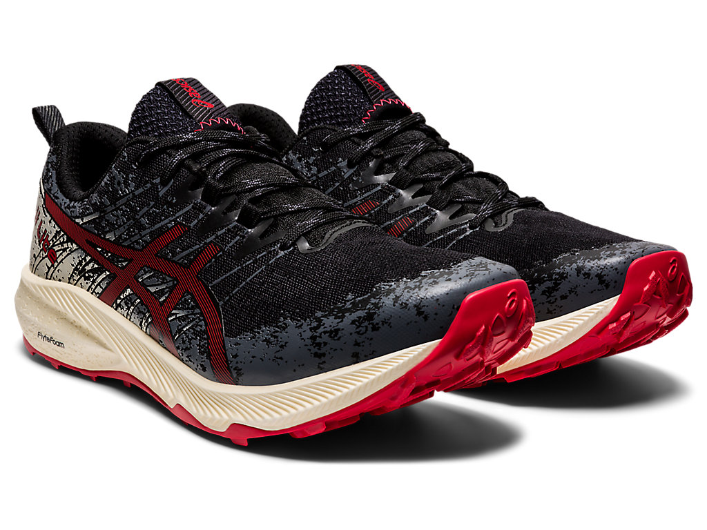 Men's FUJI LITE 2 | Black/Electric Red | Trail Running Shoes | ASICS