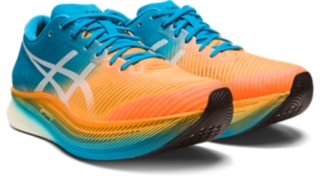 Men's METASPEED SKY | Orange Pop/Island Blue | Running Shoes | ASICS