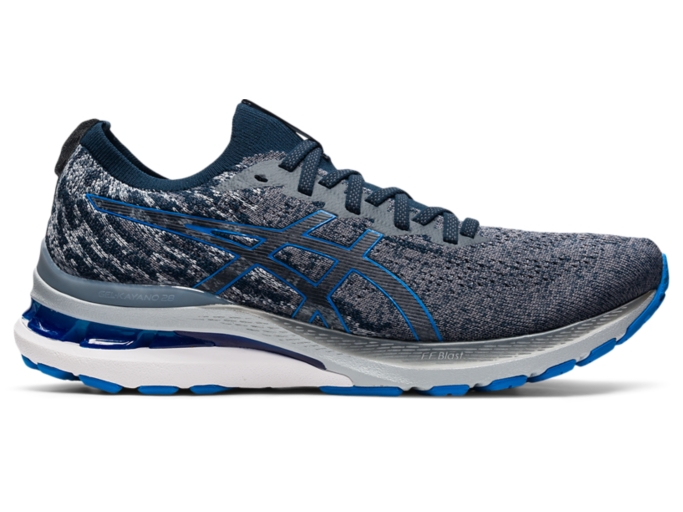 Men's GEL-KAYANO 28 MK | Carrier Grey/Electric Blue | Running Shoes | ASICS