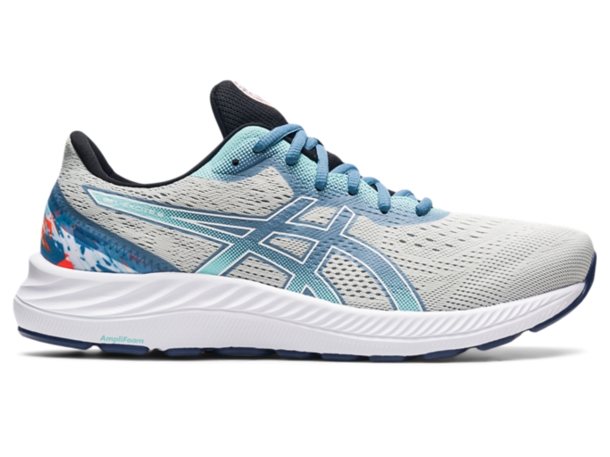 asics aggressor 1 grey royal blue