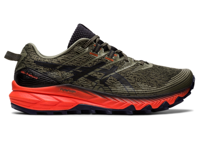 Men's GEL-TRABUCO 10, Black/Shocking Orange, Trail Running Shoes