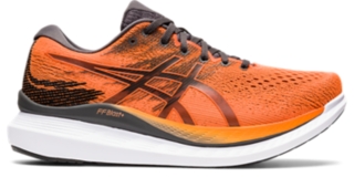 Asics black and orange running shoes online