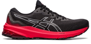 Men s GT 1000 11 Black Electric Red Running Shoes ASICS