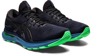 Image 2 of 7 of Men's Black/Gunmetal GEL-NIMBUS 24 Men's Running Shoes