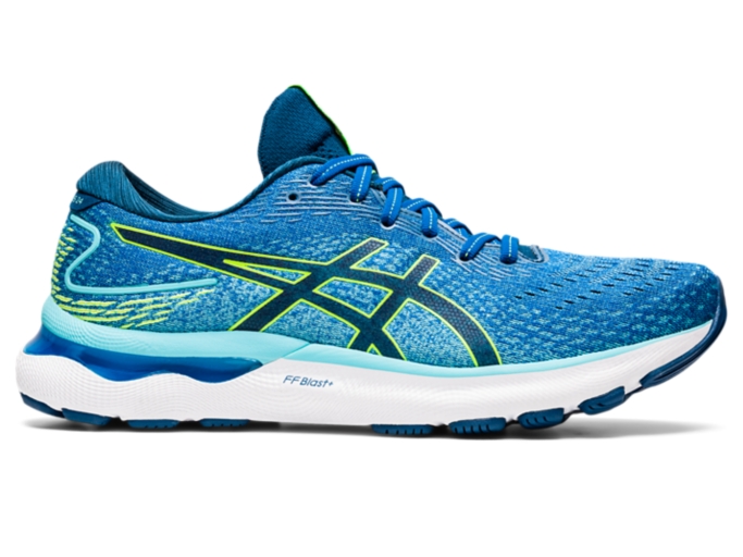 acción Albany Dialecto Men's GEL-NIMBUS 24 | Lake Drive/Hazard Green | Running | ASICS Outlet