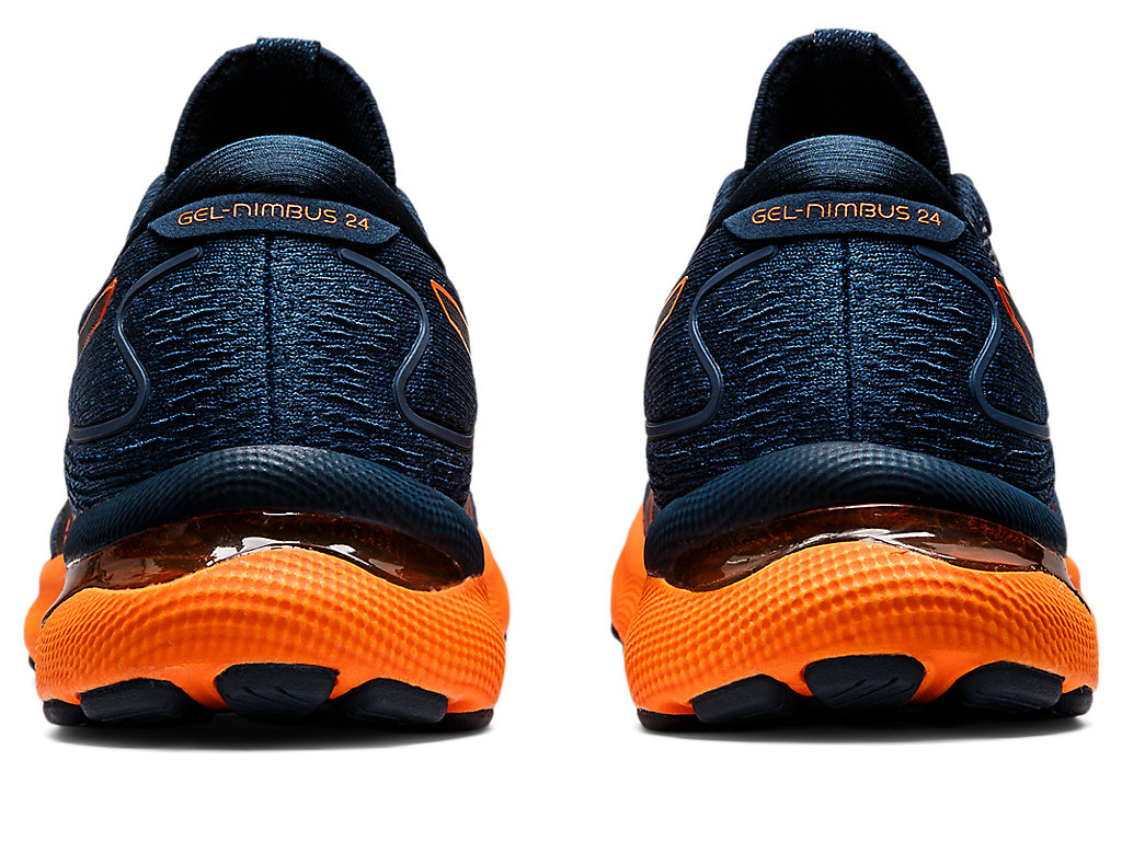 Men's GEL-NIMBUS 24 | French Blue/Shocking Orange | Running Shoes 