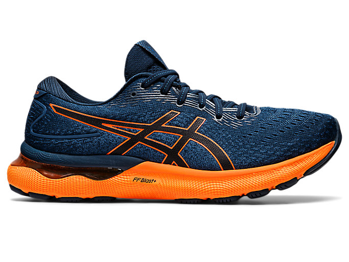 Image 1 of 7 of Homme French Blue/Shocking Orange GEL-NIMBUS 24 Chaussures Running Pour Hommes