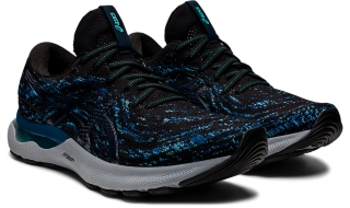 Men's GEL-NIMBUS 24 MK | Black/Mako Blue | Running Shoes | ASICS