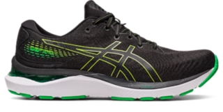 Asics men's gel-nimbus 20 shop running shoes - black/lime