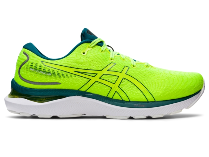 Men's GEL-CUMULUS 24 | Yellow/Velvet Pine Running Shoes | ASICS