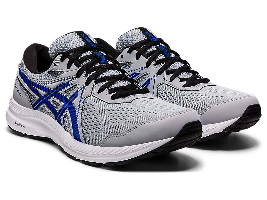 Men's GEL-CONTEND 7 | Piedmont Grey/Asics Blue | Running Shoes | ASICS