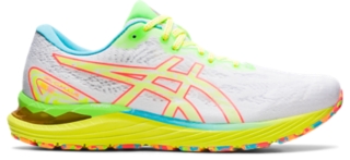 Men's GEL-CUMULUS 23 | White/Safety Yellow | Running Shoes | ASICS