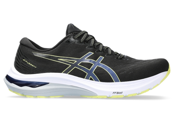 GT 2000 11 Men Black Glow Yellow Men s Running Shoes ASICS Outlet UK