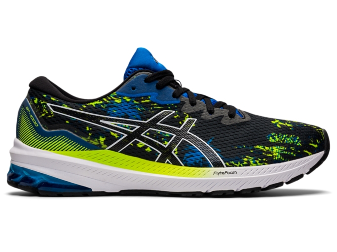 Men s GT 1000 11 Black Electric Blue Running Shoes ASICS