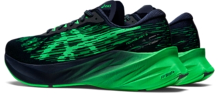 Asics, Novablast 3 Running Shoes Mens, Black/Green