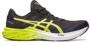 Asics Novablast 3 LE running trainers in black and lime