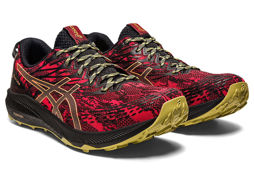 Men's Fuji Lite 3 | Electric Red/Black | Trail Running Shoes | ASICS