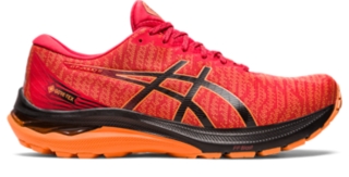 Men s GT 2000 11 GTX Electric Red Black Running Shoes ASICS