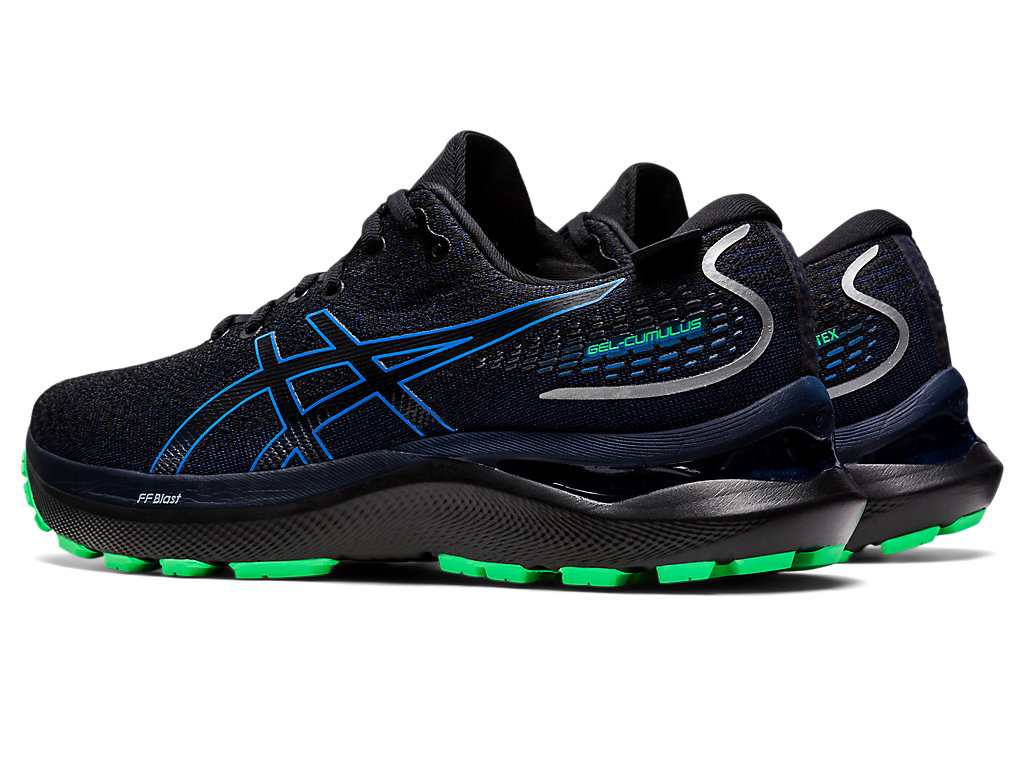 Men's GEL-CUMULUS 24 GTX | Black/Blue Coast | Running Shoes | ASICS
