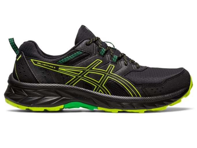 Men's GEL-VENTURE 9 | Black/Lime Zest | Running Shoes | ASICS