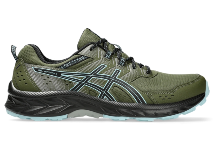 GEL VENTURE 9 Men Smog Green Smoke Blue Herren Trail Laufschuhe ASICS DE