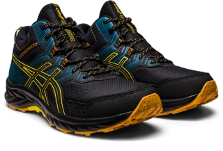 Men's GEL-VENTURE 9, Black/Glow Yellow, Running Shoes