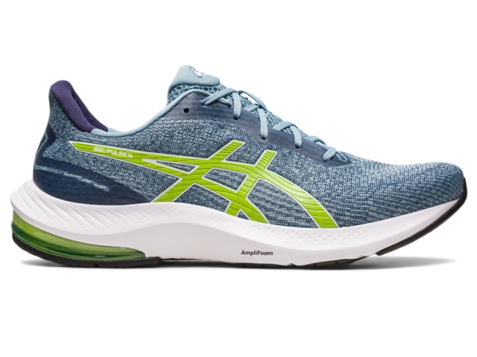 Men's GEL-PULSE 14 | Light Steel/Lime Zest | Running Shoes | ASICS