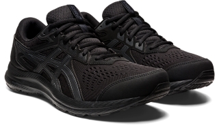 Men\'s GEL-CONTEND 8 | Black/Carrier | ASICS | Shoes Grey Running