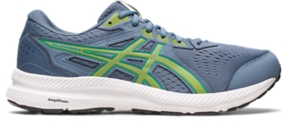 Men's GEL-CONTEND 8 | Steel Blue/Lime Zest | Running Shoes | ASICS