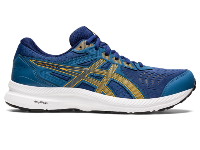 Men's GEL-CONTEND 8 EXTRA WIDE | Azure/Amber | Running Shoes | ASICS