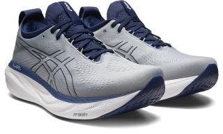 Men's GEL-NIMBUS 25 | Sheet Rock/Indigo Blue | Running Shoes | ASICS